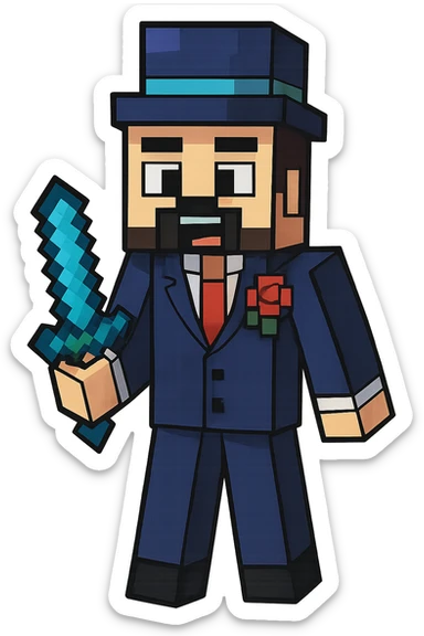 Extract every character from the picture. character including the clothes and accessories they are wearing, and place on a transparent background. Keep the original style and appearance exactly the same. and separately give me the each character picture. There is 3 character in this image. there is two dog

 sticker