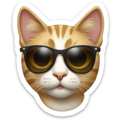 Cat with sunglasses sticker