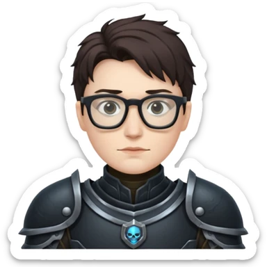 death knight wearing glasses  sticker