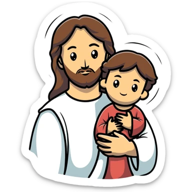 Jesus holding me sticker