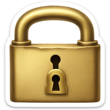 gold antique lock sticker