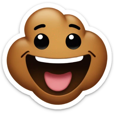 Poo smiling sticker