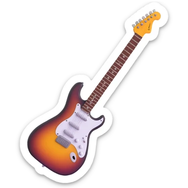 rock and roll electric guitar sticker