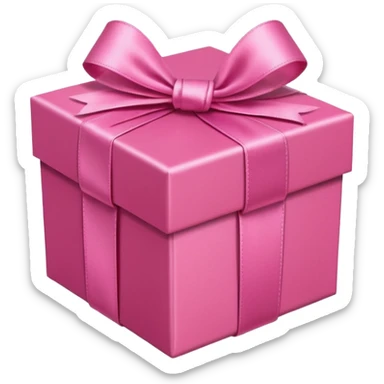 Pink gift box sticker