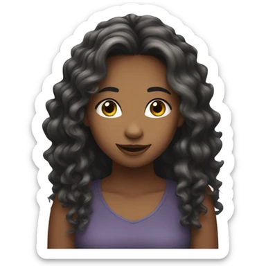 Girl being flirty sticker