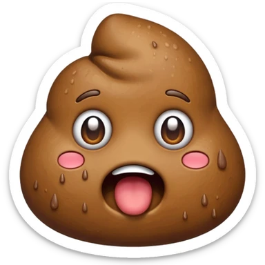 Poop emoji that’s crying  sticker
