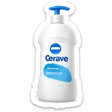 cerave washing foam bottle sticker