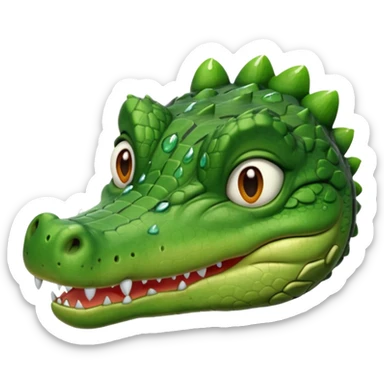 crocodile,eyes closed, many tears coming out sticker