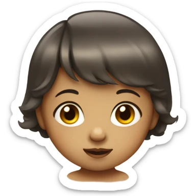 Little baby with bangs  sticker