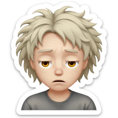 Dull and sleepy Slept for so long to numb feelings sticker