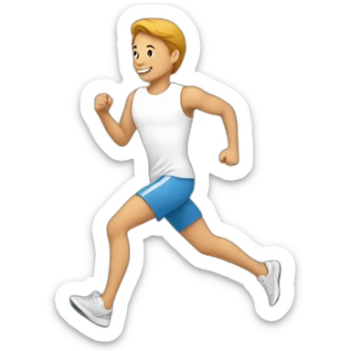 person-running-white-not black-outline sticker