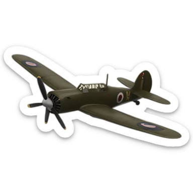 wwii plane over london sticker