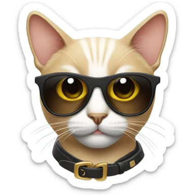 Cat with sunglasses sticker