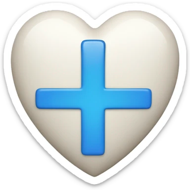 Blue heart with letter m sticker