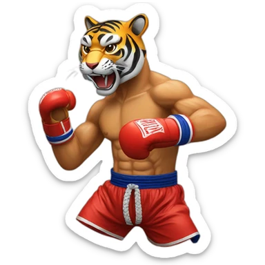 Muay thai Tiger  sticker