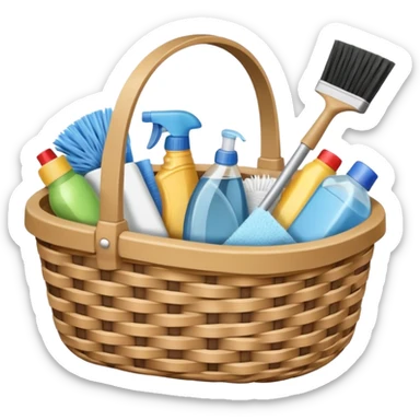 cleaning basket sticker