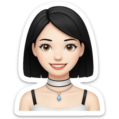 only goth black white choker , remove background  sticker