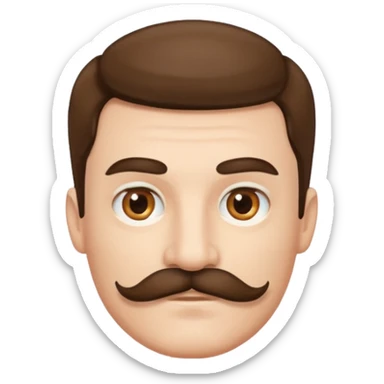 Adolf Hitler moustache carré  sticker