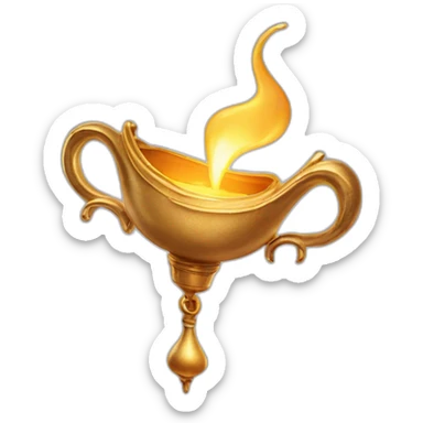 Genie lamp aladdin film sticker