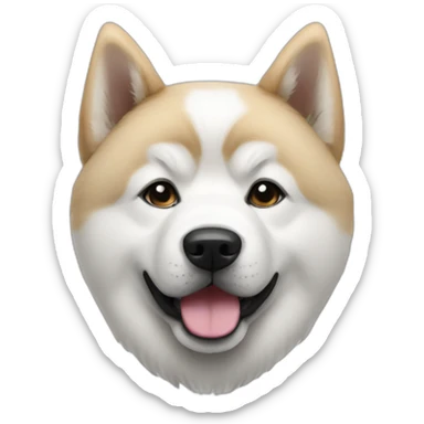 chiot akita blanc sticker