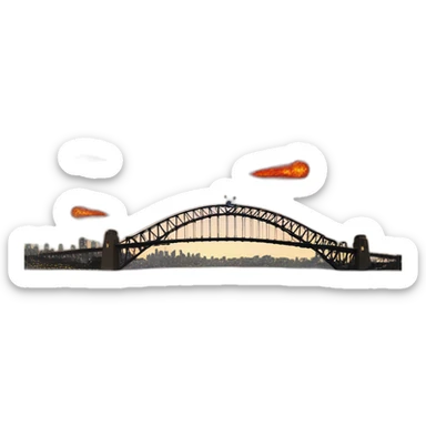 sydney-harbour-bridge under fire sticker