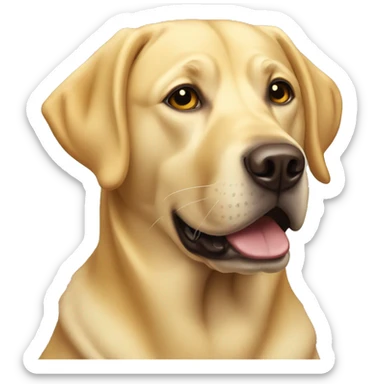 Yellow dog Labrador sticker