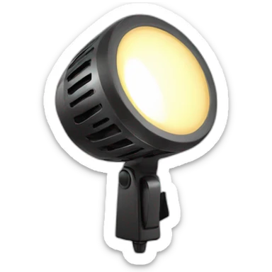 microfono y luz de foco sticker