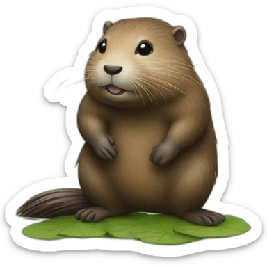 Nutria in love sticker