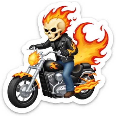 MOTO KURYE GHOST RİDER "MOTORUNDA BK YAZSIN" sticker