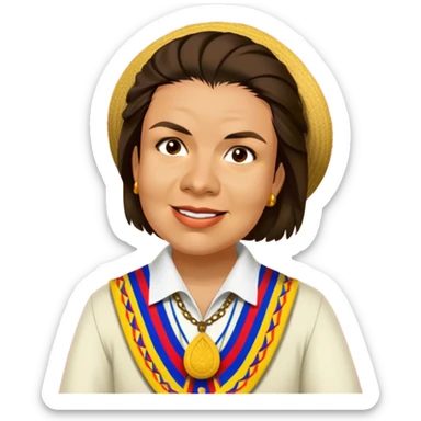 Person with a Colombian outfit  sticker