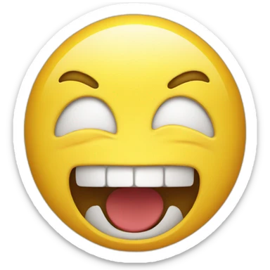 yellow classic emoji mad emoji with open mouth sticker