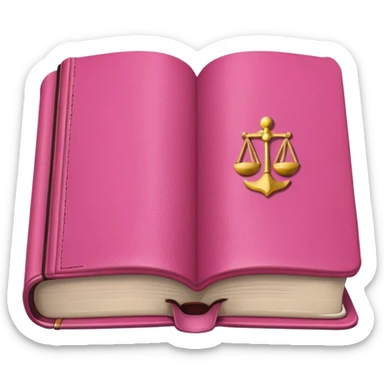 pink law book horizontal sticker