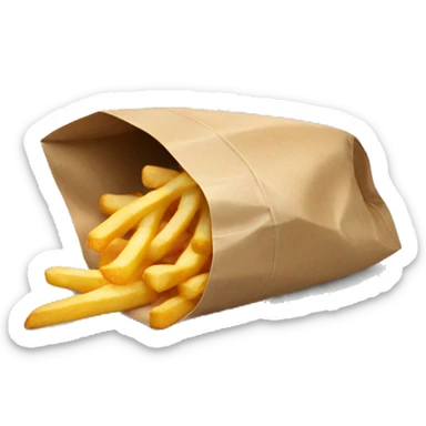 Putting the fries in the bag sticker