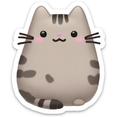 pusheen light pink heart sticker