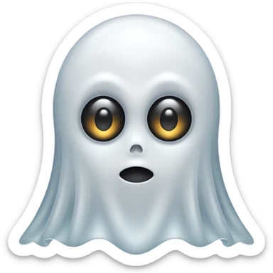 An White Ghost With Googly Eyes On it, sticker