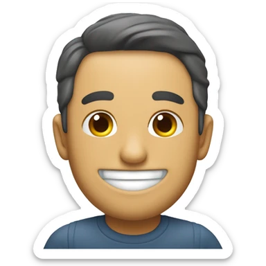 un señor calvo y sonriente haciendo la señal de ok, y con un letrero que diga "buen día" sticker