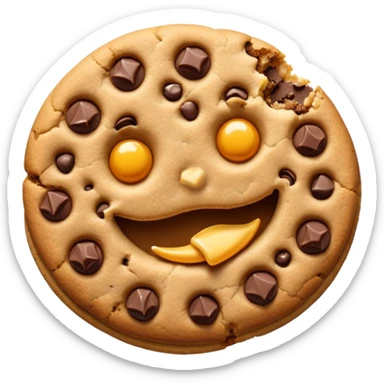 Cookie bite sticker