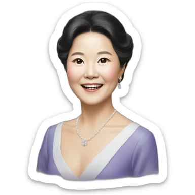 Teresa teng having a pleasing face or one showing a sweet disposition sticker