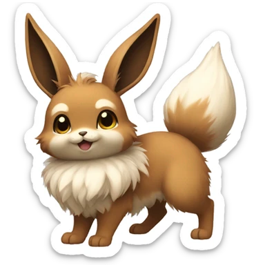 Eevee-Bunny full body sticker