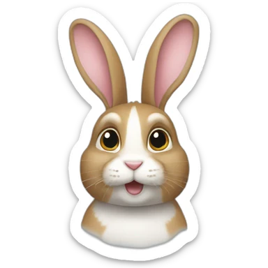 Lapin avec des rayures  sticker