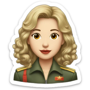 Soviet pilot li li ya goldenlonghair sticker