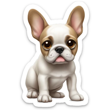 French bulldog puppy pooping sticker