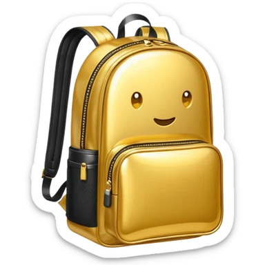 Shiny Golden Backpack sticker