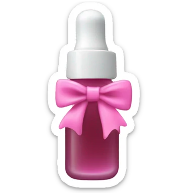 Ordinary serum with a tiny pink bow on it  sticker