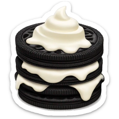 Oreo mixed with vanilla ice cream sticker