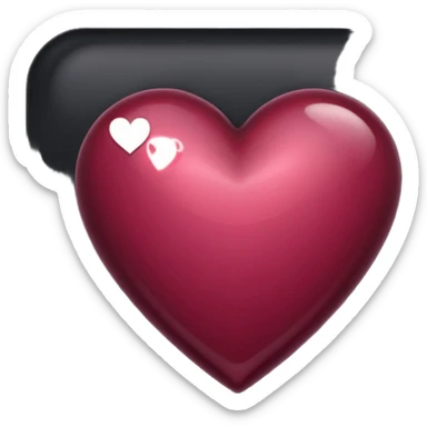 Corazón de color vinotinto oscuro sticker