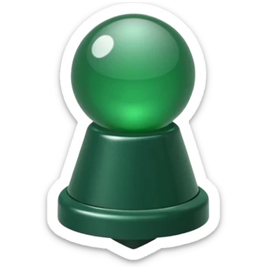 DARK GREEN pushpin sticker