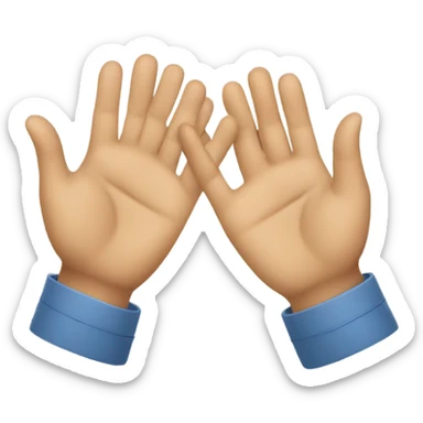 Two people’s hands high five  sticker
