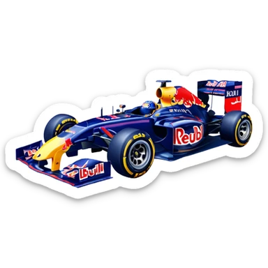 formula 1 red bull car sticker