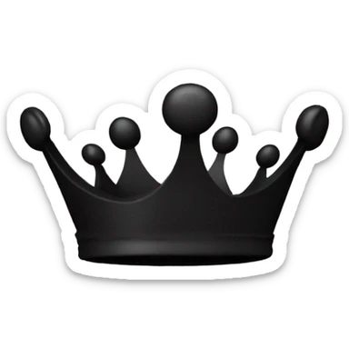 fully Black crown (only the crown, no decorations, just a black crown)) sticker